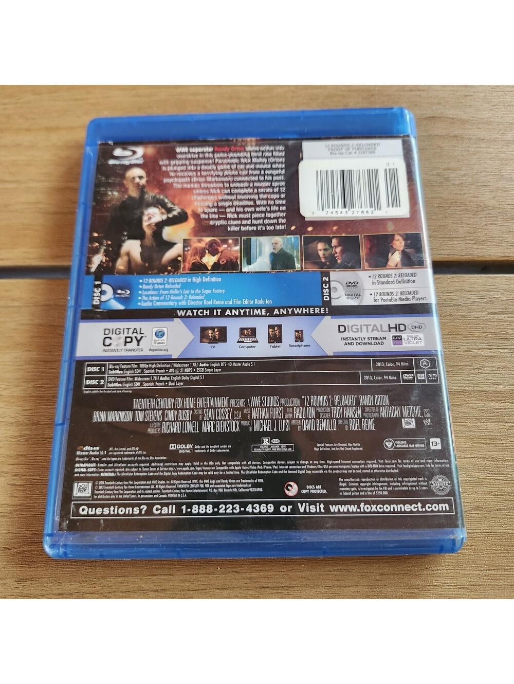 12 Rounds 2: Reloaded Blu-Ray 2013 Randy Orton - Picture 2 of 3